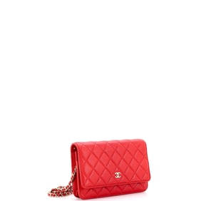Chanel Wallet on Chain Quilted Caviar Red