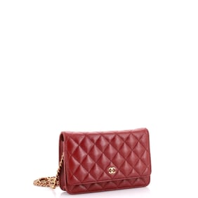 Chanel Wallet on Chain Quilted Caviar Red