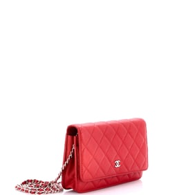 Chanel Wallet on Chain Quilted Caviar Red