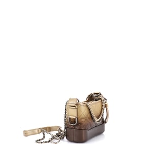 Chanel Gabrielle Hobo Quilted Ombre Goatskin Small Gold