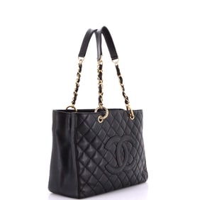 Chanel Grand Shopping Tote Quilted Caviar Black