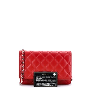 Chanel Wallet on Chain Quilted Lambskin Red