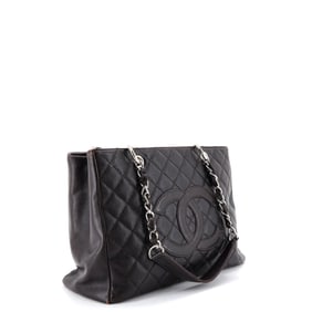 Chanel Grand Shopping Tote Quilted Caviar Brown