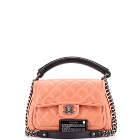 Chanel Prestige Flap Bag Quilted Calfskin Medium Neutral