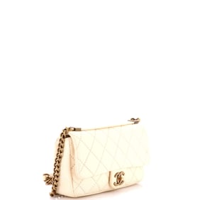 Chanel Urban Day Flap Bag Stitched Calfskin Medium Neutral