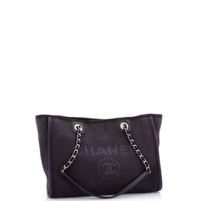 Chanel Deauville Tote Canvas Small Black
