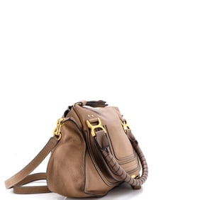 Chloe Marcie Satchel Leather Medium Brown