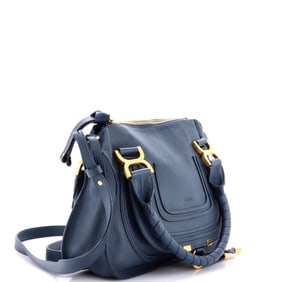 Chloe Marcie Satchel Leather Small Blue