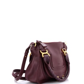 Chloe Marcie Satchel Leather Small Purple