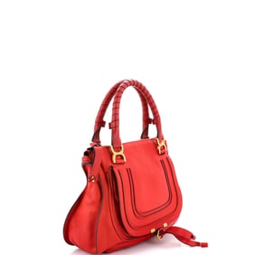 Chloe Marcie Shoulder Bag Leather Medium Red