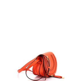 Chloe Marcie Crossbody Bag Leather Small Orange