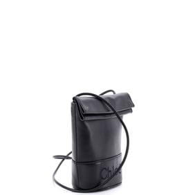 Chloe Sense Bucket Bag Leather Micro Black