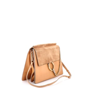 Chloe Faye Shoulder Bag Leather Medium Neutral