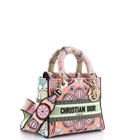 Christian Dior Lady D-Lite Bag Embroidered Canvas Medium Print