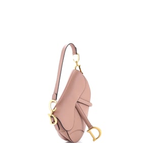 Christian Dior Saddle Handbag Leather Medium Neutral