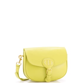 Christian Dior Bobby Flap Bag Leather Medium Green, Yellow