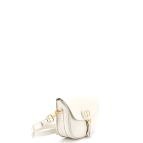 Christian Dior Bobby Flap Bag Leather Medium White
