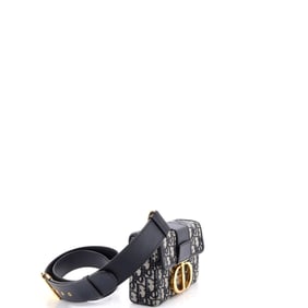 Christian Dior 30 Montaigne Box Bag Oblique Canvas Blue