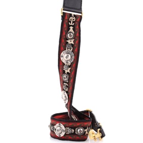 Christian Dior Shoulder Strap Embellished Canvas Black, Print