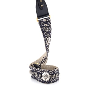 Christian Dior Shoulder Strap Embellished Oblique Canvas Blue