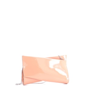 Christian Louboutin Loubitwist Clutch On Chain Leather Small Neutral