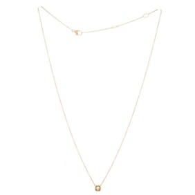 David Yurman Micro Chatelaine Pendant Necklace 18K Yellow Gold and Citrine 5mm Yellow Gold