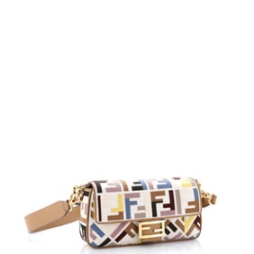 Fendi Baguette NM Bag Zucca Embroidered Canvas Medium Multicolor