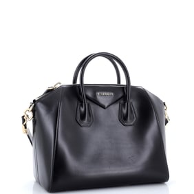 Givenchy Antigona Bag Glazed Leather Medium Black