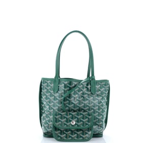 Goyard Anjou Reversible Tote Coated Canvas Mini Green