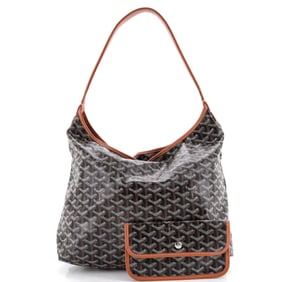 Goyard Boheme Hobo Coated Canvas Brown