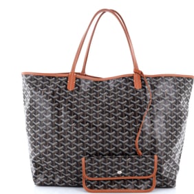 Goyard Saint Louis Tote Coated Canvas GM Brown