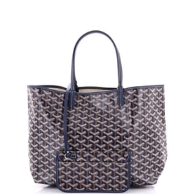 Goyard Saint Louis Tote Coated Canvas PM Blue