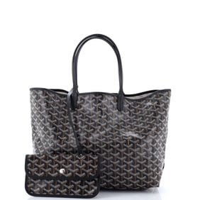Goyard Saint Louis Tote Coated Canvas PM Brown