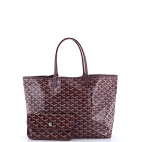 Goyard Saint Louis Tote Coated Canvas PM Red