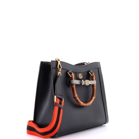 Gucci Diana NM Bamboo Handle Tote Leather Large Black
