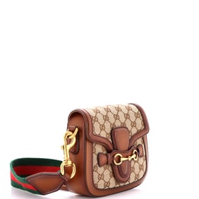 Gucci Lady Web Shoulder Bag GG Canvas Small Brown