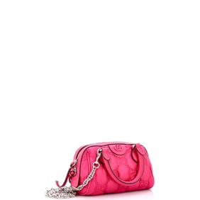 Gucci Ophidia Convertible Boston Top Handle Bag GG Matelasse Leather Mini Pink