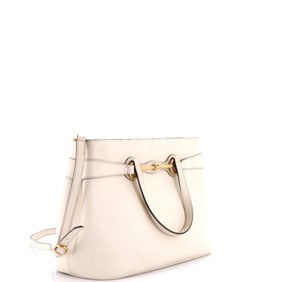 Gucci Bright Bit Convertible Tote Leather Medium White