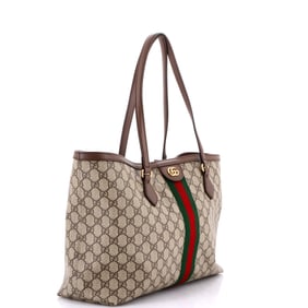 Gucci Ophidia Shopping Tote GG Coated Canvas Medium Brown