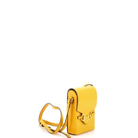 Gucci Horsebit 1955 Crossbody Bag Leather Mini Yellow