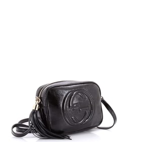 Gucci Soho Disco Crossbody Bag Patent Small Black