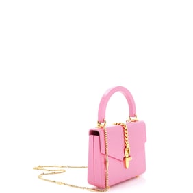 Gucci Sylvie 1969 Top Handle Bag Plexiglass Mini Pink