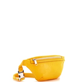 Gucci Belt Bag GG Embossed Perforated Leather Small Orange, Yellow
