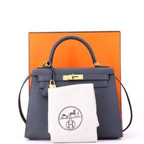 Hermes Kelly Handbag Green Epsom with Gold Hardware 28 Green