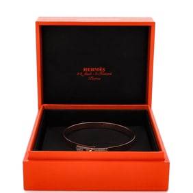 Hermes Kelly Bracelet 18K Rose Gold and Pave Diamonds Small Rose Gold