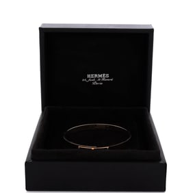 Hermes Kelly Bracelet 18K Rose Gold with 4 Diamonds Small Rose Gold