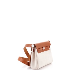 Hermes Herbag Zip Toile and Leather 20 Brown