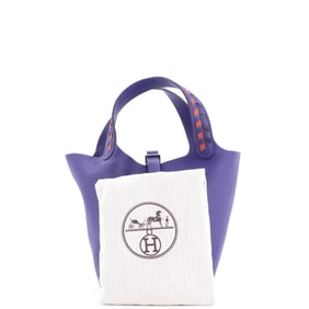 Hermes Picotin Lock Bag Tressage Epsom PM Blue