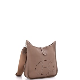 Hermes Evelyne Bag Gen III Clemence PM Gray