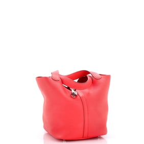 Hermes Picotin Lock Bag Clemence MM Pink